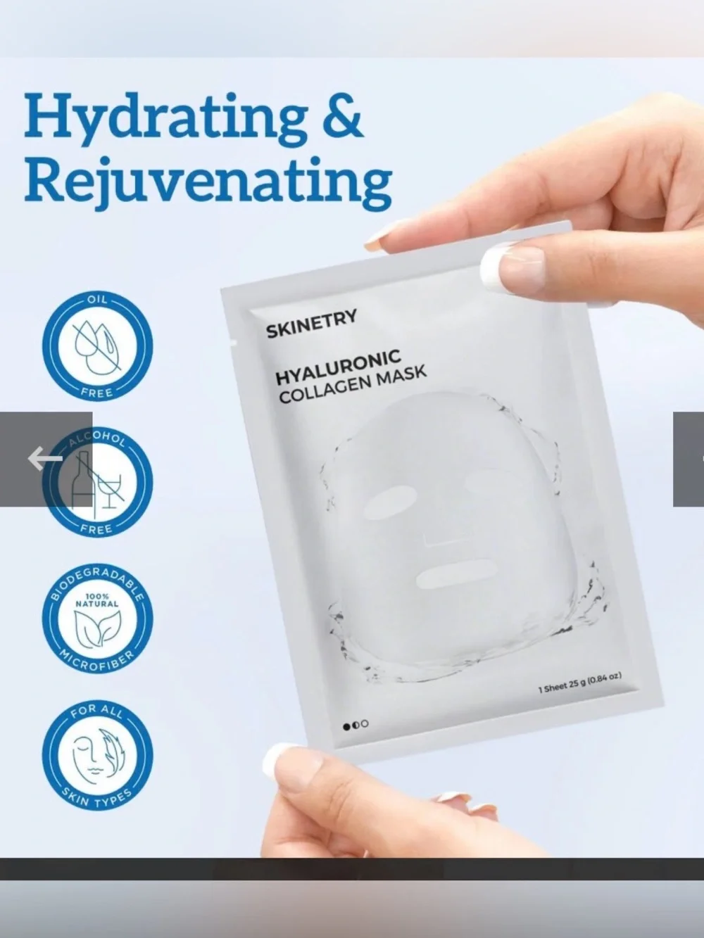 2x Skinetry Hyaluronic Collagen Mask – 5 piece each total 10 masks